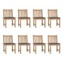 Garden chairs 8 units teak wood with cushions by , Garden chairs - Ref: Foro24-3073142, Price: 900,03 €, Discount: %