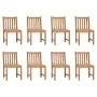 Garden chairs 8 units teak wood with cushions by , Garden chairs - Ref: Foro24-3073142, Price: 900,03 €, Discount: %