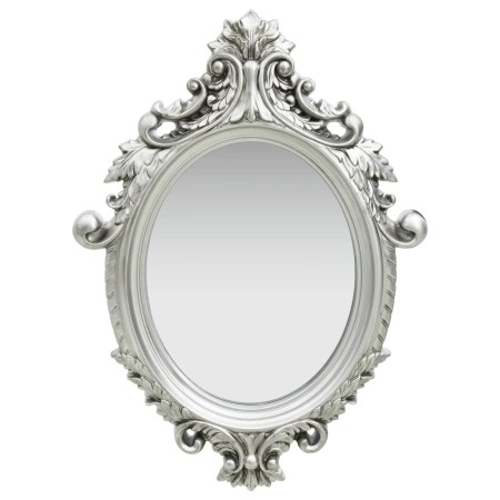 Espejo de pared estilo castillo plateado 56x76 cm de vidaXL, Espejos - Ref: Foro24-320358, Precio: 66,19 €, Descuento: %
