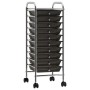 Portable storage cart with 10 black plastic drawers by vidaXL, Cargo forklifts - Ref: Foro24-320402, Price: 62,01 €, Discount: %