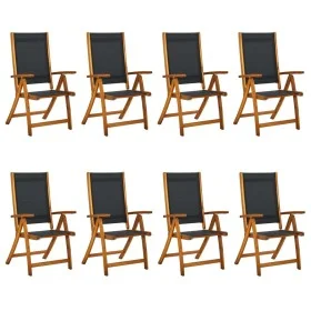 Klappbare Gartenstühle 8 Stk. Massivholz Akazie Textilene von , Gartenstühle - Ref: Foro24-3120456, Preis: 621,71 €, Rabatt: %