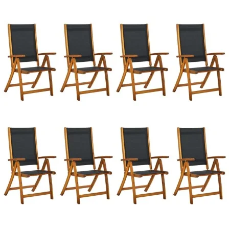 Klappbare Gartenstühle 8 Stk. Massivholz Akazie Textilene von , Gartenstühle - Ref: Foro24-3120456, Preis: 621,71 €, Rabatt: %