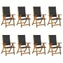 Klappbare Gartenstühle 8 Stk. Massivholz Akazie Textilene von , Gartenstühle - Ref: Foro24-3120456, Preis: 621,71 €, Rabatt: %