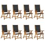 Klappbare Gartenstühle 8 Stk. Massivholz Akazie Textilene von , Gartenstühle - Ref: Foro24-3120456, Preis: 661,07 €, Rabatt: %