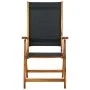 Folding garden chairs 8 pcs solid acacia wood textilene by , Garden chairs - Ref: Foro24-3120456, Price: 621,71 €, Discount: %