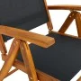 Folding garden chairs 8 pcs solid acacia wood textilene by , Garden chairs - Ref: Foro24-3120456, Price: 621,71 €, Discount: %