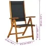 Klappbare Gartenstühle 8 Stk. Massivholz Akazie Textilene von , Gartenstühle - Ref: Foro24-3120456, Preis: 621,71 €, Rabatt: %
