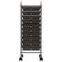 Portable storage cart with 10 black plastic drawers by vidaXL, Cargo forklifts - Ref: Foro24-320402, Price: 62,01 €, Discount: %