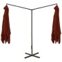 Doppelschirm mit Terrakotta-Stahlstange 600x300 cm von , Sonnenschirme - Ref: Foro24-312559, Preis: 155,27 €, Rabatt: %