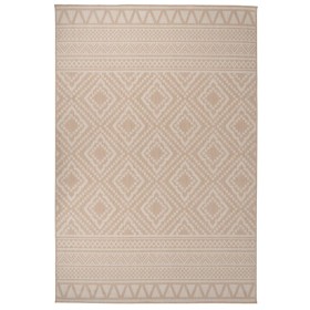 Alfombra de exterior de tejido plano rayas marrones 160x230 cm de , Alfombras - Ref: Foro24-340867, Precio: 63,91 €, Descuent...