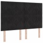 Estructura de cama con cabecera Negro 140 x 190 cm Terciopelo
