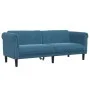 Dreiteilige Sofagarnitur aus blauem Samt von , Sofas - Ref: Foro24-3209217, Preis: 812,83 €, Rabatt: %