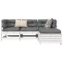 Gartensofa-Set 4-teilig aus massivem weißem Kiefernholz von , Gartensets - Ref: Foro24-3250785, Preis: 268,58 €, Rabatt: %