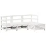 Gartensofa-Set 4-teilig aus massivem weißem Kiefernholz von , Gartensets - Ref: Foro24-3250785, Preis: 268,58 €, Rabatt: %