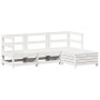 Gartensofa-Set 4-teilig aus massivem weißem Kiefernholz von , Gartensets - Ref: Foro24-3250785, Preis: 272,18 €, Rabatt: %