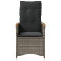 Garden recliner with gray synthetic rattan cushions by , Garden chairs - Ref: Foro24-365644, Price: 135,93 €, Discount: %