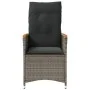 Garden recliner with gray synthetic rattan cushions by , Garden chairs - Ref: Foro24-365644, Price: 143,91 €, Discount: %