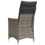 Garden recliner with gray synthetic rattan cushions by , Garden chairs - Ref: Foro24-365644, Price: 135,93 €, Discount: %