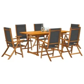 Juego comedor de jardín 7 pzas madera maciza acacia y textileno by , Garden sets - Ref: Foro24-3279269, Price: 663,83 €, Disc...