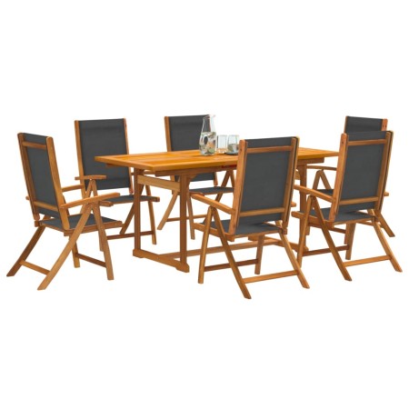Juego comedor de jardín 7 pzas madera maciza acacia y textileno by , Garden sets - Ref: Foro24-3279269, Price: 707,60 €, Disc...