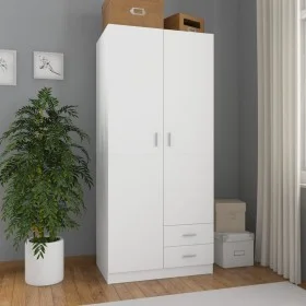White engineered wood wardrobe 80x52x180 cm by , Wardrobes - Ref: Foro24-800639, Price: 218,01 €, Discount: %