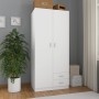 Weißer Kleiderschrank aus Holzwerkstoff, 80 x 52 x 180 cm von , Kleiderschränke - Ref: Foro24-800639, Preis: 227,19 €, Rabatt: %
