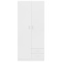 Weißer Kleiderschrank aus Holzwerkstoff, 80 x 52 x 180 cm von , Kleiderschränke - Ref: Foro24-800639, Preis: 227,19 €, Rabatt: %