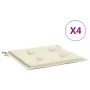 Cojín silla jardín respaldo bajo 4 uds tela Oxford crema de , Cojines para sillas y sofás - Ref: Foro24-47590, Precio: 30,25 ...
