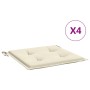 Cojín silla jardín respaldo bajo 4 uds tela Oxford crema de , Cojines para sillas y sofás - Ref: Foro24-47590, Precio: 30,23 ...