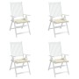 Cojín silla jardín respaldo bajo 4 uds tela Oxford crema de , Cojines para sillas y sofás - Ref: Foro24-47590, Precio: 30,23 ...
