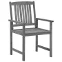 Garden chairs with cushions 4 pcs solid gray acacia wood by , Garden chairs - Ref: Foro24-3061238, Price: 279,90 €, Discount: %