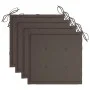 Garden chairs with cushions 4 pcs solid gray acacia wood by , Garden chairs - Ref: Foro24-3061238, Price: 279,90 €, Discount: %