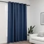 Blackout curtain with blue linen look eyelets 290x245 cm by vidaXL, Curtains and curtains - Ref: Foro24-321179, Price: 36,53 ...
