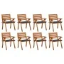 Garden chairs 8 pcs solid teak wood with cushions by , Garden chairs - Ref: Foro24-3075201, Price: 717,24 €, Discount: %