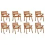 Garden chairs 8 pcs solid teak wood with cushions by , Garden chairs - Ref: Foro24-3075201, Price: 717,24 €, Discount: %
