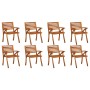 Gartenstühle 8 Stück aus massivem Teakholz mit Kissen von , Gartenstühle - Ref: Foro24-3075201, Preis: 768,42 €, Rabatt: %