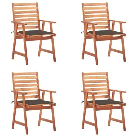 Sillas comedor de jardín y cojines 4 uds madera maciza acacia de , Sillas de jardín - Ref: Foro24-3078328, Precio: 311,37 €, ...