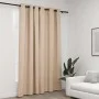 Blackout curtain with beige linen look eyelets 290x245 cm by vidaXL, Curtains and curtains - Ref: Foro24-321211, Price: 56,57...