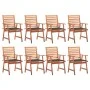 Sillas comedor de jardín y cojines 8 uds madera maciza acacia de , Sillas de jardín - Ref: Foro24-3078382, Precio: 556,81 €, ...
