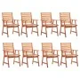 Sillas comedor de jardín y cojines 8 uds madera maciza acacia de , Sillas de jardín - Ref: Foro24-3078382, Precio: 556,81 €, ...