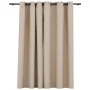 Blackout curtain with beige linen look eyelets 290x245 cm by vidaXL, Curtains and curtains - Ref: Foro24-321211, Price: 56,57...