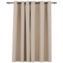 Cortina opaca con ojales look de lino beige 290x245 cm de vidaXL, Cortinas y visillos - Ref: Foro24-321211, Precio: 43,68 €, ...