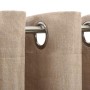 Cortina opaca con ojales look de lino beige 290x245 cm de vidaXL, Cortinas y visillos - Ref: Foro24-321211, Precio: 43,68 €, ...