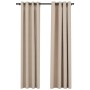 Verdunkelungsvorhänge in Leinenoptik, 2 Stück, beige, 140 x 245 cm von vidaXL, Vorhänge und Gardinen - Ref: Foro24-321210, Pr...