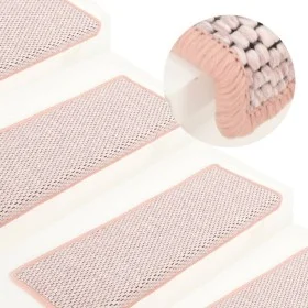 Selbstklebende Sisal-Stufenmatte 15 Stück rot 65x21x4 cm von , Treppenmatten - Ref: Foro24-326888, Preis: 93,68 €, Rabatt: %