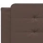 Bed frame with LED lights brown synthetic leather 200x200 cm by , Beds and slatted bases - Ref: Foro24-3214133, Price: 211,76...