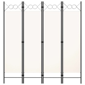 Biombo divisor de 4 paneles blanco 160x180 cm de vidaXL, Divisores de ambientes - Ref: Foro24-320706, Precio: 42,77 €, Descue...