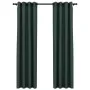 Blackout curtains with linen look eyelets 2 pcs green 140x245 cm by vidaXL, Curtains and curtains - Ref: Foro24-321186, Price...