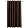 Blackout curtain with grommets in a gray taupe linen look, 290x245 cm. by vidaXL, Curtains and curtains - Ref: Foro24-321203,...