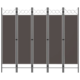Biombo divisor de 5 paneles gris antracita 200x180 cm de vidaXL, Divisores de ambientes - Ref: Foro24-320709, Precio: 48,19 €...